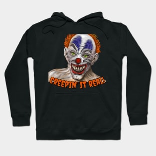 Creepin' it Real Halloween Graphic Design Scary Clown Hoodie